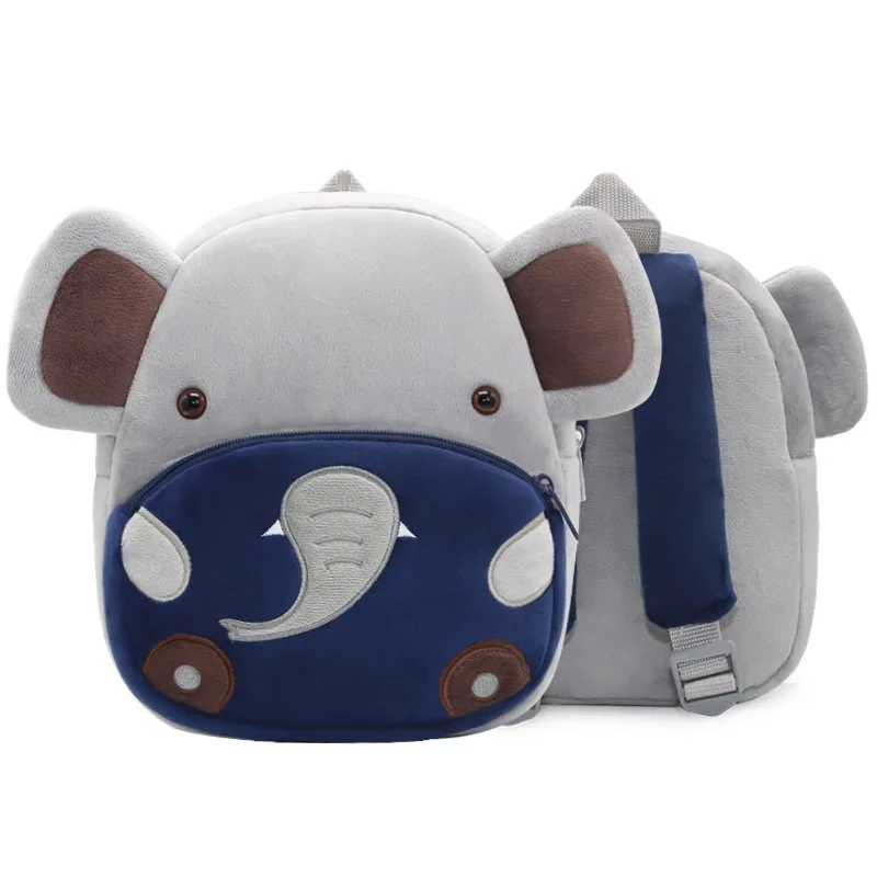 Mochila infantil de felpa con estampado de animales - imagen 5
