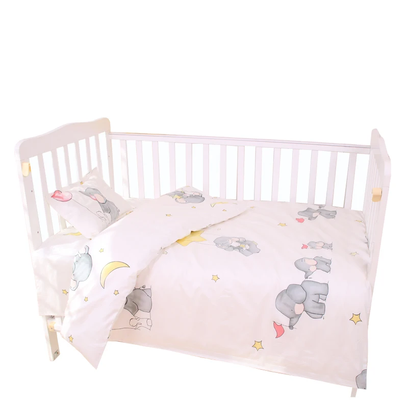 Juego de cama de algodón para bebé – Edredón, parachoques y almohada - imagen 5