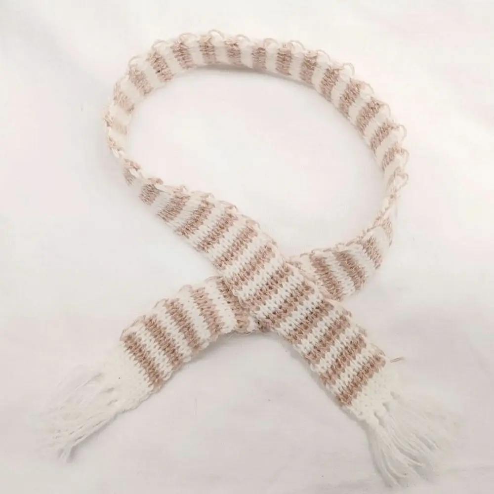 Bufanda tejida para muñeca multicolor, bufandas bonitas hechas a mano en miniatura para invierno, ropa informal, accesorios para muñecas de algodón de 15 ~ 20cm - imagen 5