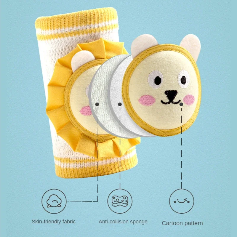 Rodilleras antideslizantes de dinosaurio para bebé, protectores de rodilla de dibujos animados, calentador de piernas para niño pequeño, rodilleras de seguridad para caminar - imagen 4