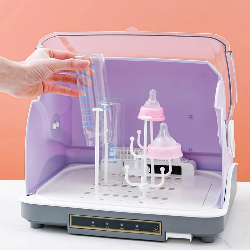 ‌ Esterilizador de biberones de leche UV con control táctil - Secador de utensilios de alimentación para bebés 2 en 1 con capacidad de 10 litros y almacenamiento antibacteriano - imagen 4