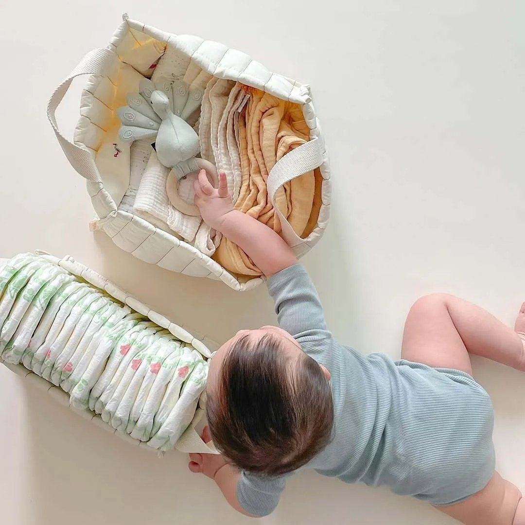 Bolsa de pañales para bebés, carrito de pañales para niños, almacenamiento, bolsa de maternidad para pañales recién nacidos, organizadores de juguetes, artículos de dormitorio - imagen 2