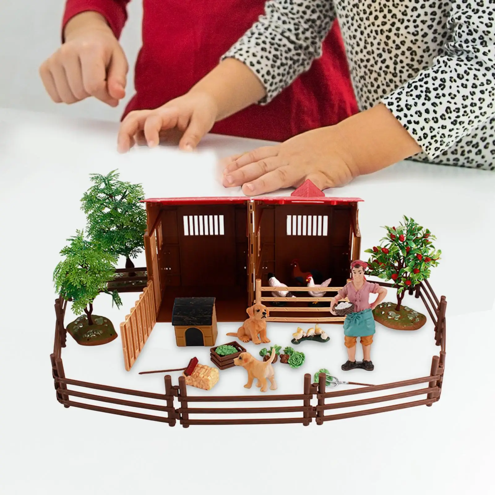 Juego de figuras de animales, juguete educativo, juego de simulación, granero pintado a mano realista - imagen 4