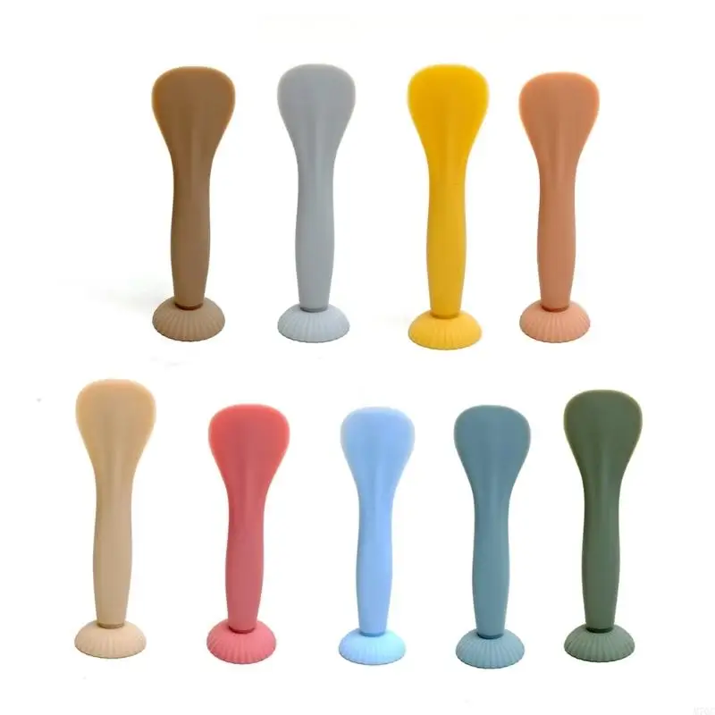 Cepillo de crema para bebé, ventosa, espátula de crema de silicona para crema de glúteos de bebé, aplicador de ungüento portátil, cepillo con ventosas - imagen 2