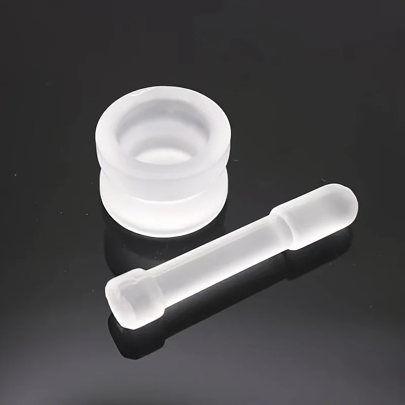 Mortero vidrio pequeño para triturar pastillas – Juego piezas - imagen 3