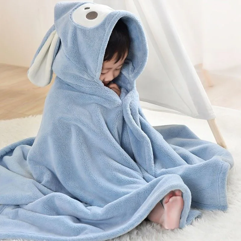 Bata de baño infantil felpa suavísima con capucha para bebés y niños - imagen 5