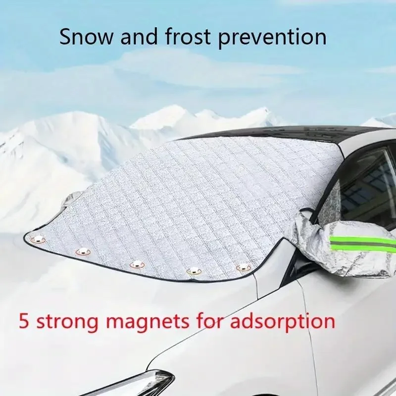 Cubierta parasol para parabrisas de coche: universal engrosado para las cuatro estaciones, protector contra la nieve y la escarcha, regalo perfecto para el día de San Valentín