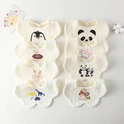 Baberos de gasa de algodón con dibujos animados para bebé - Bandana