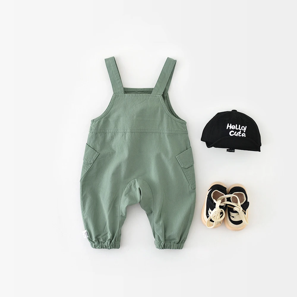 Milangel-ropa para bebés de 0 a 3 años, pelele infantil sin mangas, pantalones con tirantes, mono liso, Otoño, 2024 - imagen 4