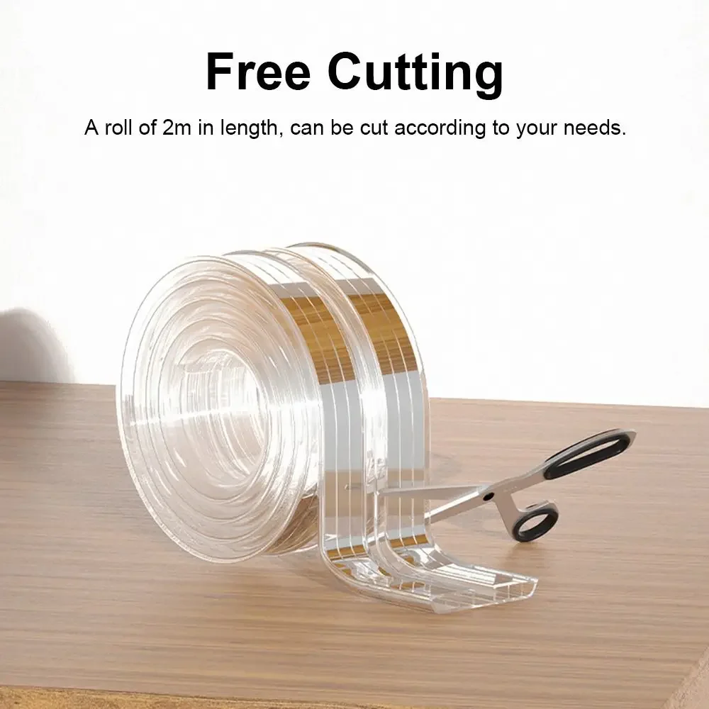 Bande de protection Invisible Anti-Collision pour bord de Table, protection d'angle de meubles en PVC Transparent, pare-chocs d'airbag d'armoire souple - imagen 5