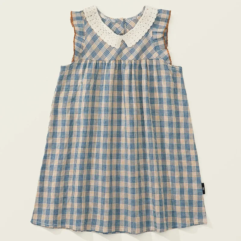 Vestido a cuadros sin mangas para bebé niña – Boutique princesa - imagen 4