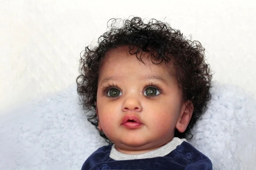 NPK 24 ''piezas de muñeca sin terminar con pelo enraizado a mano Ayana kit de muñeca realista Reborn kit de muñeca pintada