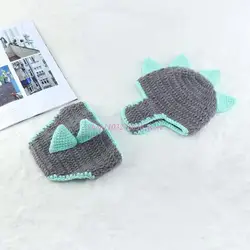 R6FD 2 unids/set accesorios fotografía recién nacido traje hecho a mano pantalones algodón tejidos sombrero disfraces para