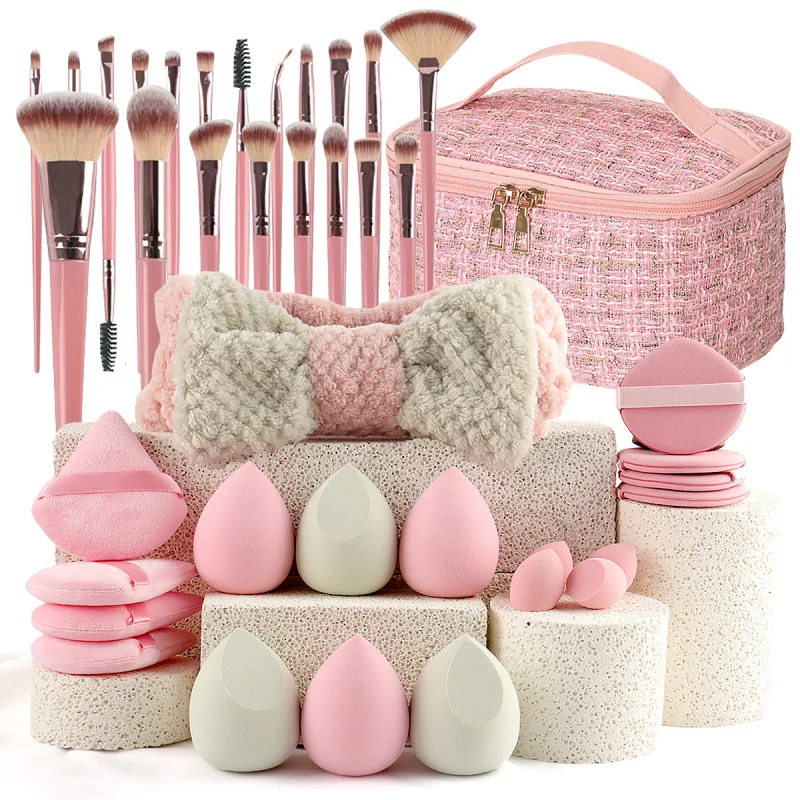 Kit de herramientas de maquillaje infantil con brochas y neceser