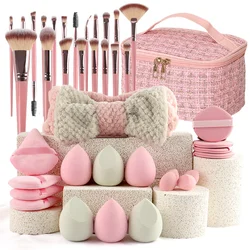 Kit de herramientas de maquillaje infantil con brochas y neceser