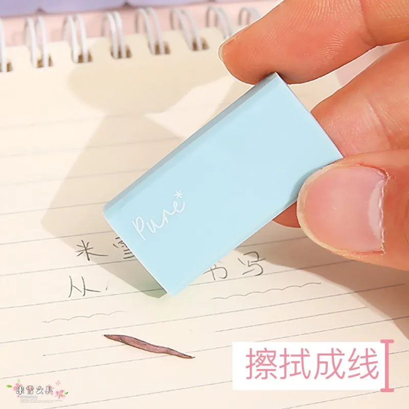 Juego de borradores de colores degradados puros, 5 uds., menos polvo para limpieza de lápices, papelería, examen escolar - imagen 4