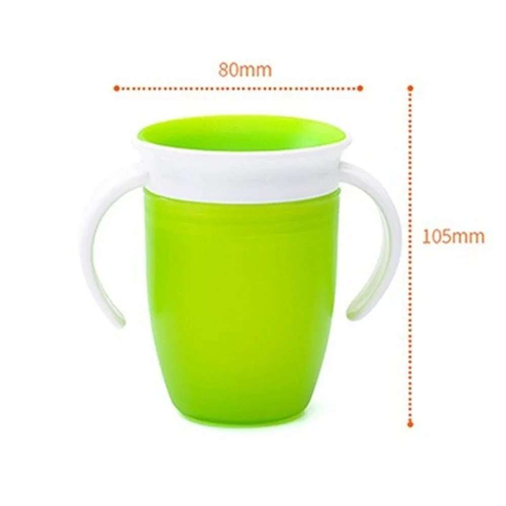 Las tazas para bebés se pueden girar, taza mágica, taza para aprender a beber para bebés, botella de agua a prueba de fugas para niños, Copos de 207ML - imagen 4