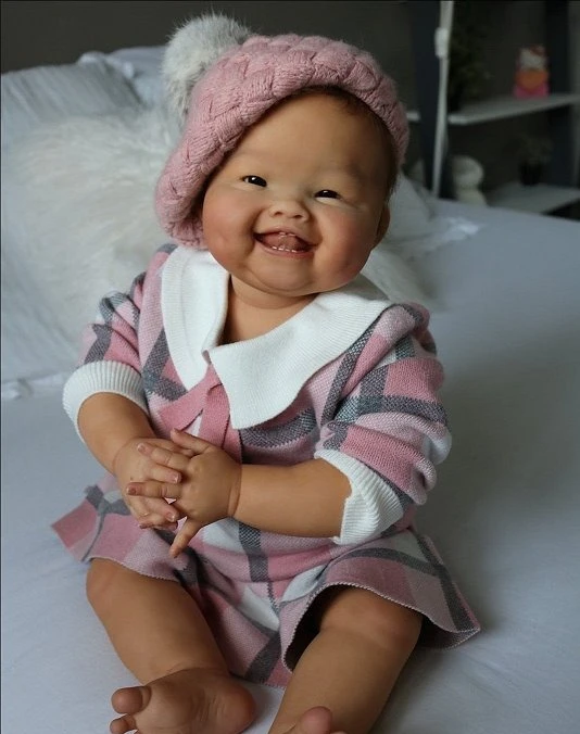 NPK 28 ''hechas a mano sin terminar sin pintar piezas de bricolaje de gran cantidad Reborn Minmin Color fresco con conectores y ojos de cuerpo de tela - imagen 3