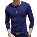 o neck dark blue