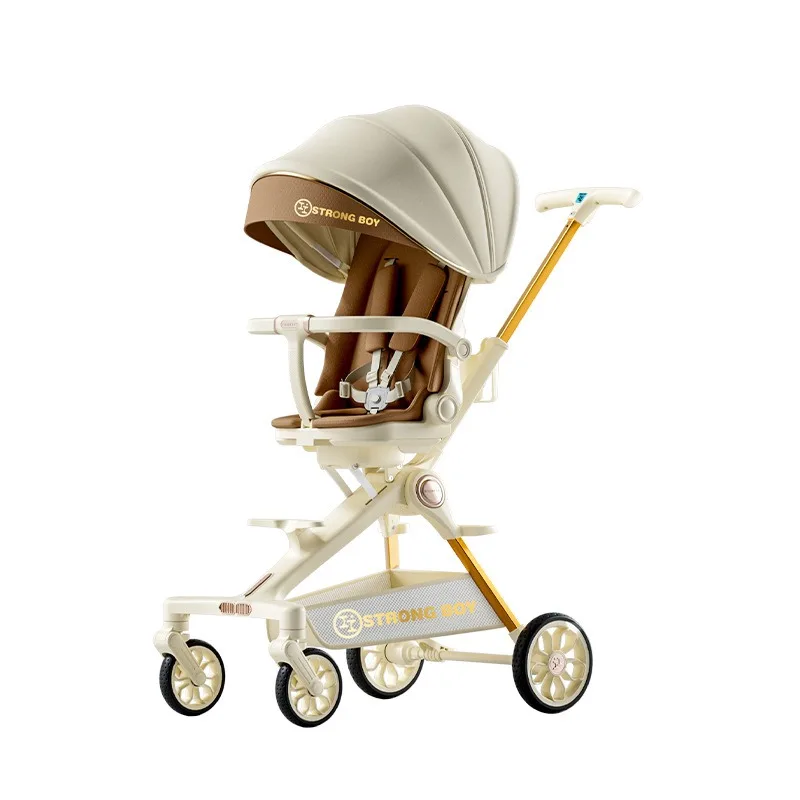 Coche de paseo reversible con amortiguación para bebé - imagen 3