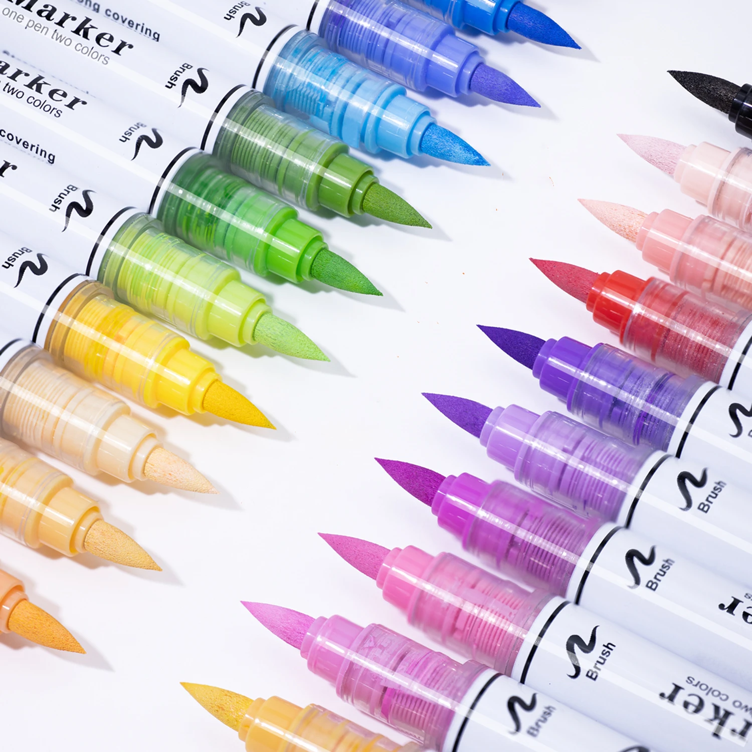 Marqueurs acryliques à double pointe, stylo de peinture, marqueurs d'art pour documents touristiques, pointe pour touristes, peinture rupestre, pierre et céramique, 60 couleurs, 120/168 couleurs - imagen 2