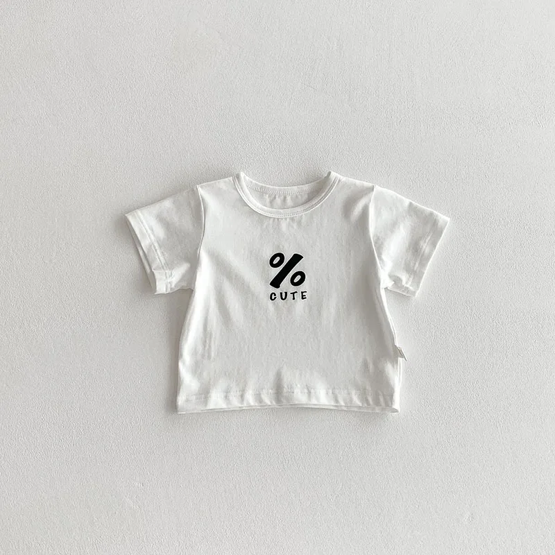 MILANCEL Conjunto de verano para bebé a rayas con letras - imagen 2