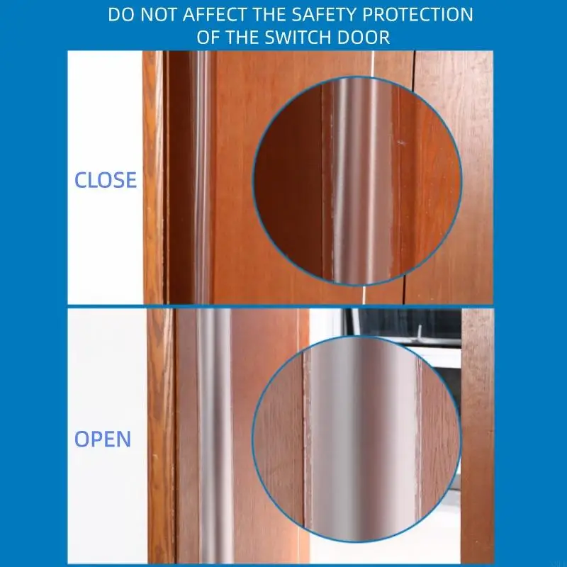 XXFE protector de puerta con bisagra antipellizcos adhesivo fácil - imagen 2