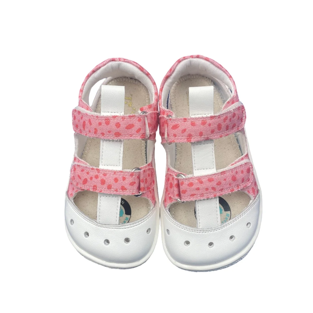 Tipsietoes sandalias de cuero + lona 2025, novedad de verano, zapatos de playa para niños y niñas, zapatos informales descalzos para niños, moda deportiva ligera