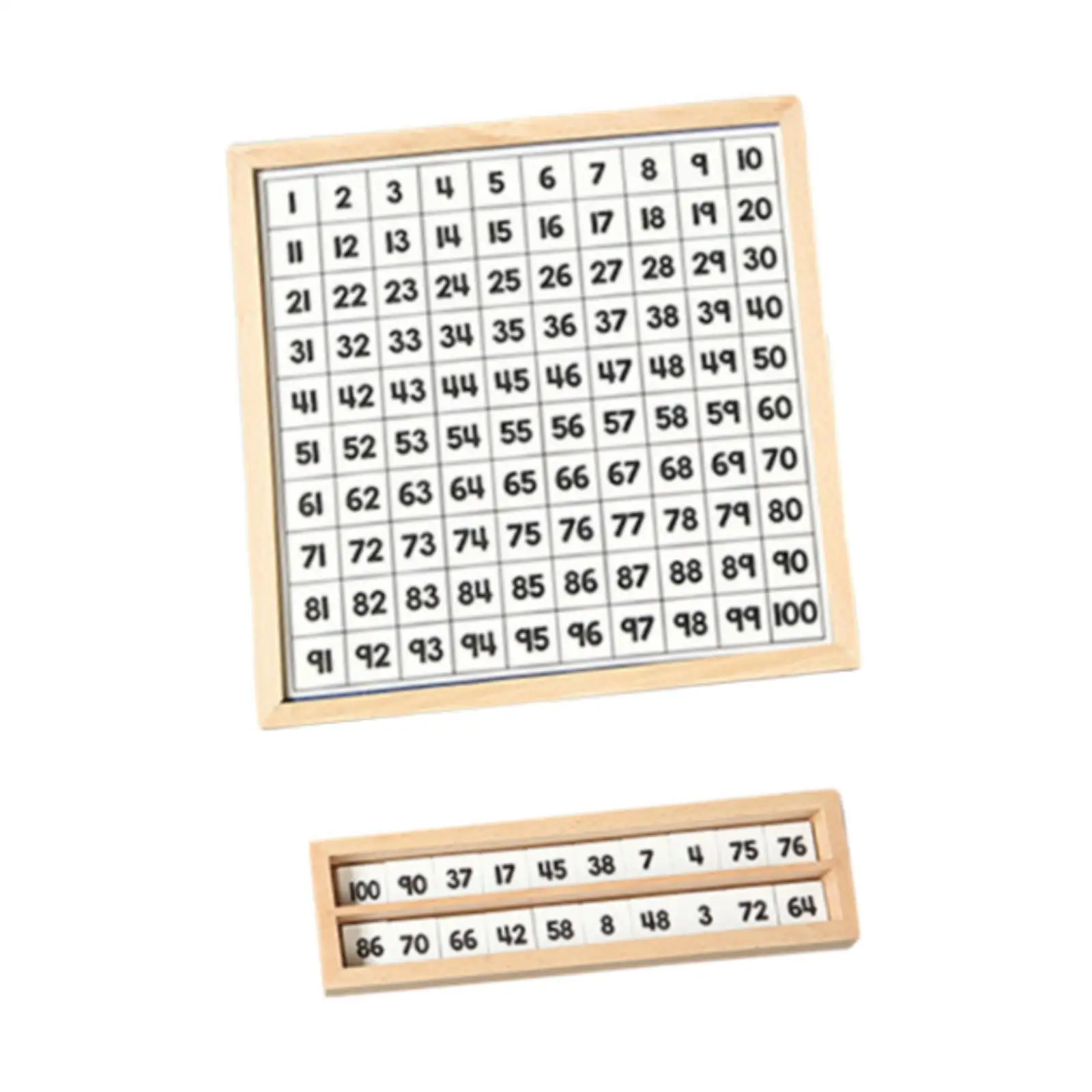 Wooden 1-100 Number Board Maths Games Montessori Toys Development Toys