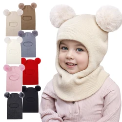 Jersey de punto cálido para bebé unisex con gorro y orejeras