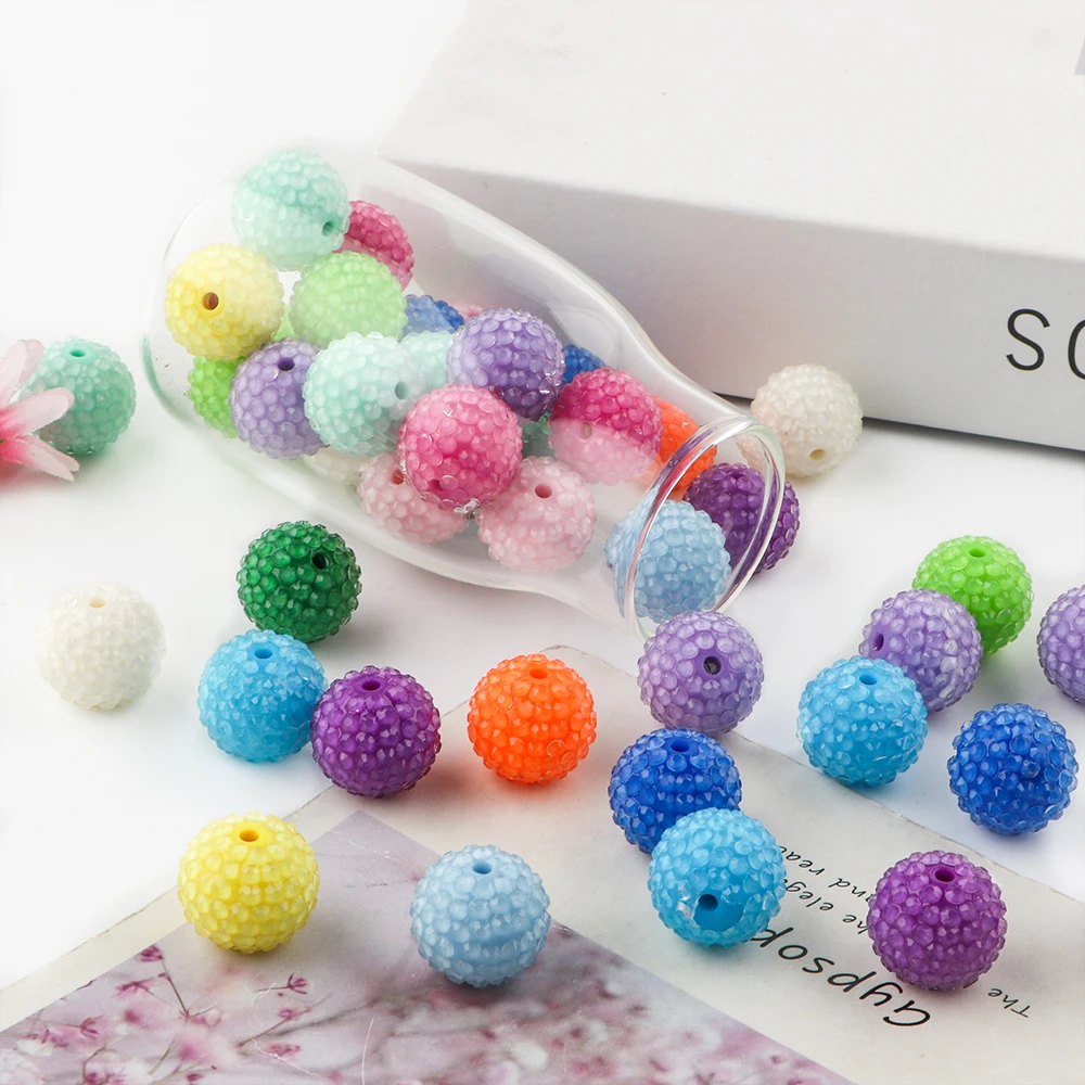 Kovict, 5 ~ 20 piezas, 20mm, escamas de pescado transparentes, cuentas acrílicas de Color sólido, pulseras DIY, llavero, bolígrafo, accesorios para fabricación de joyas