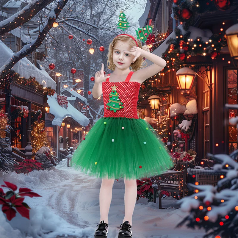 Vestido princesa de tul para niña: ideal Navidad, fiestas o Carnaval