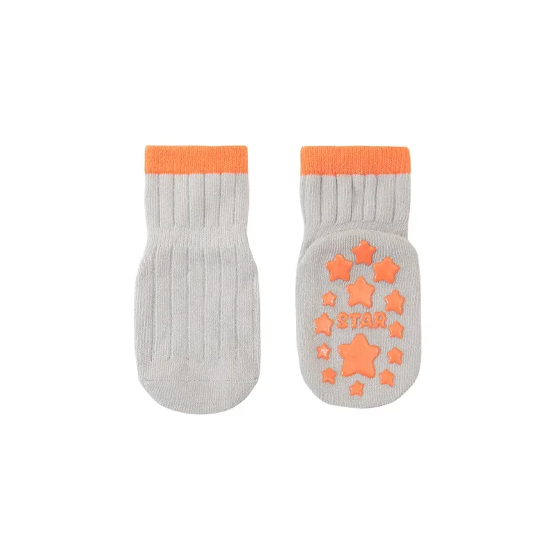 Calcetines de suelo para bebé, calcetines antideslizantes de goma 100% algodón para recién nacido, calcetines para niños pequeños de 0 a 5 años, primavera y verano - imagen 5