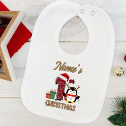 Babero personalizado con renos para bebé – Regalo Navidad