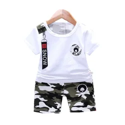 Conjunto verano niño con camiseta manga corta y pants casual