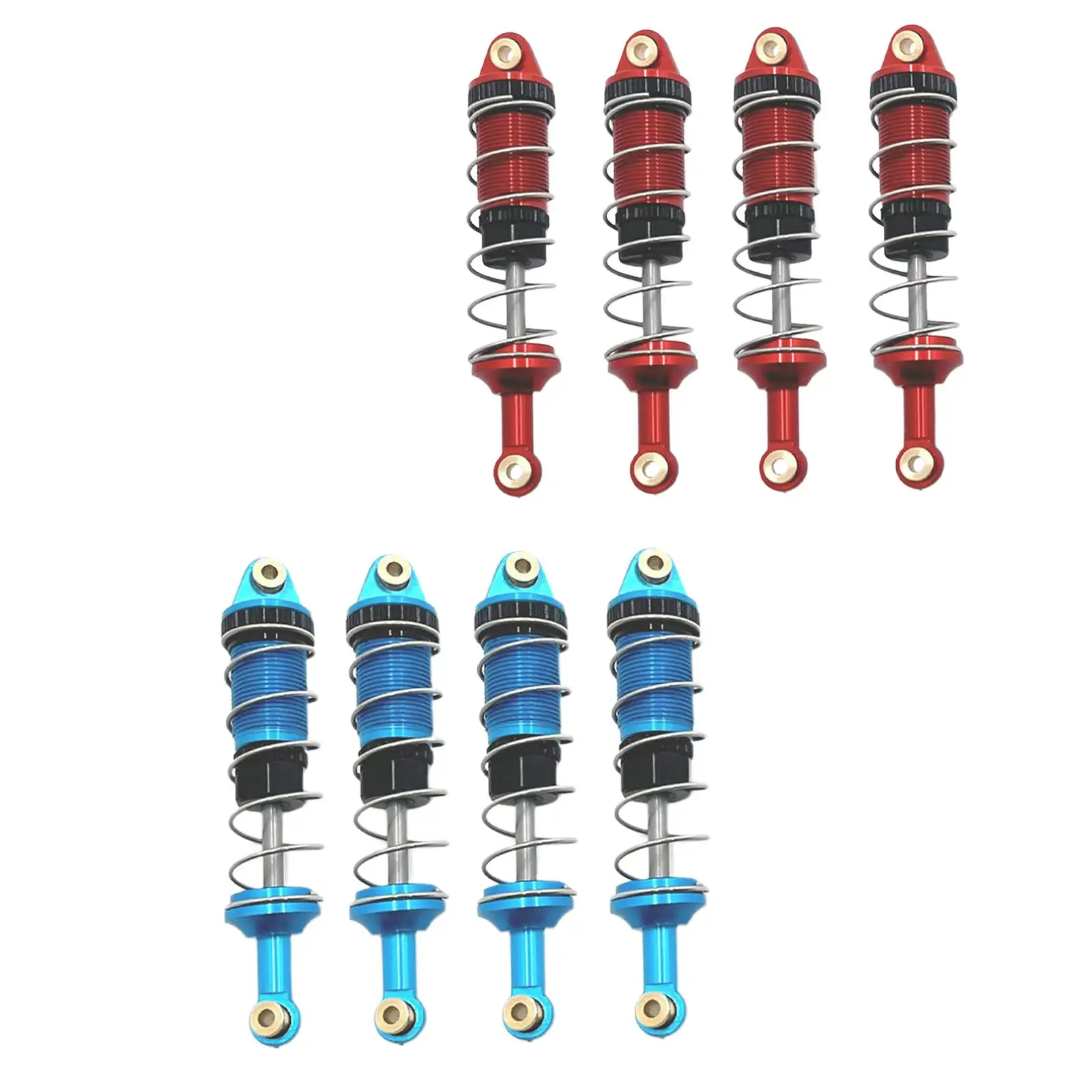 4 Pieces Metal RC Car Shock Absorber Accessory Adjustable Assembled Spare Parts for MN128 MN86S 1:12 Scale Crawler Replacement