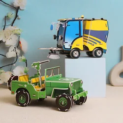 Rompecabezas 3D educativo de vehículo para niños – DIY