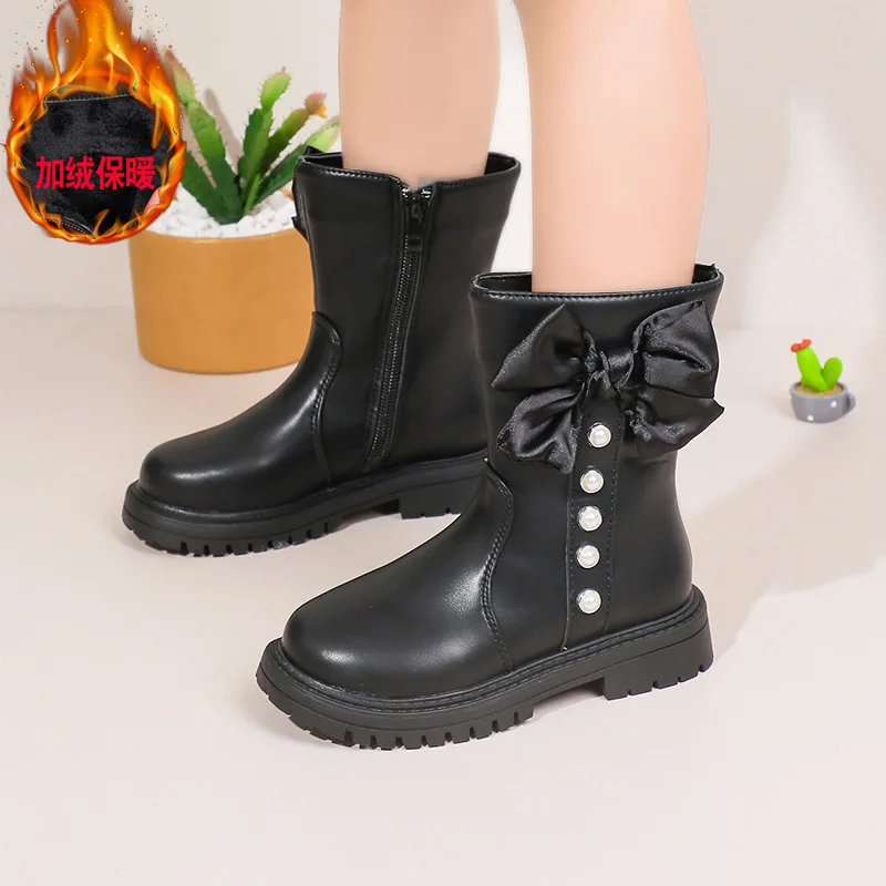 Botas de nieve para niña con mariposas – Estilo princesa