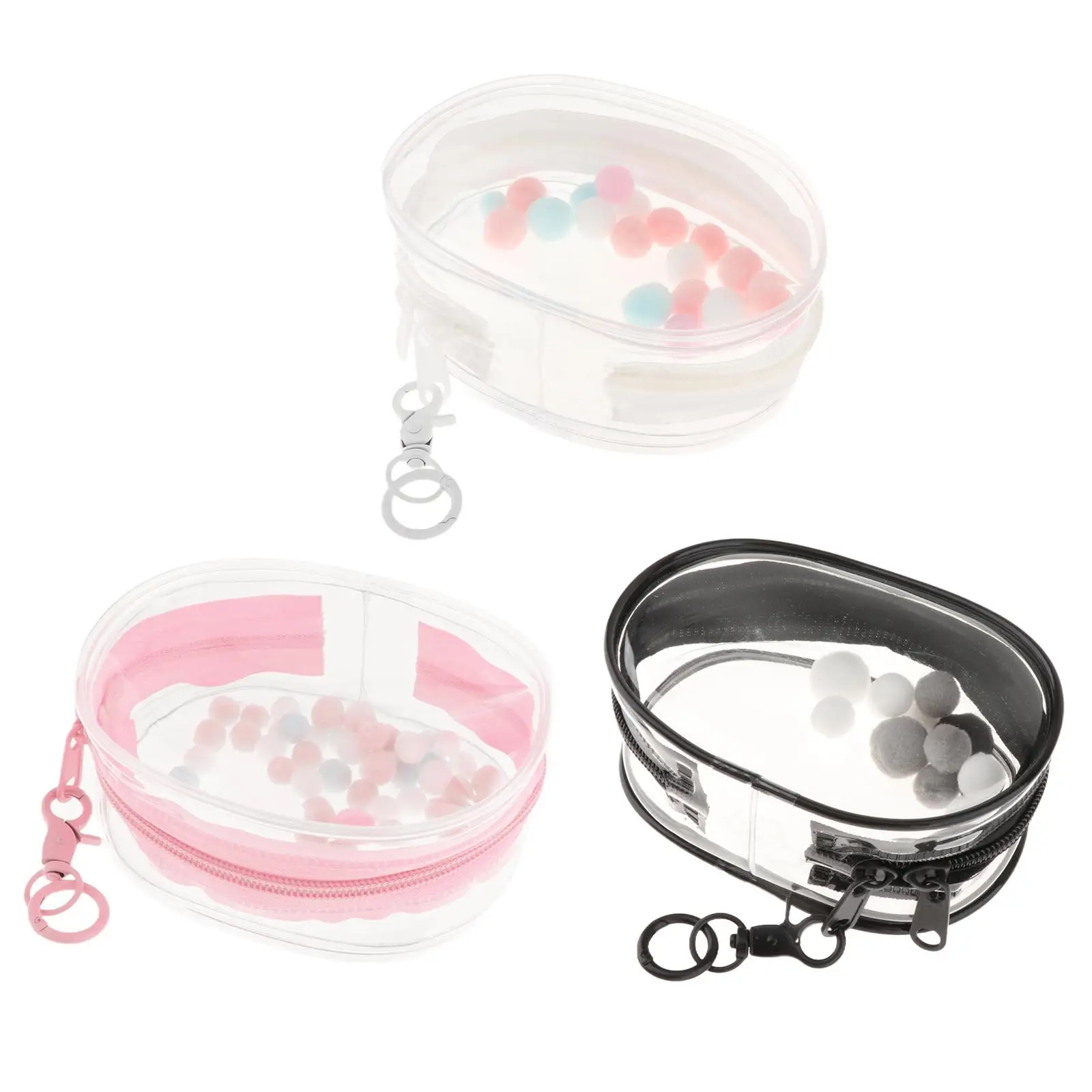 Clear Figure Display Bag Clear Doll Display Bag Carrying Case Portable Waterproof Small Doll Storage Bag for Mini Figure Doll