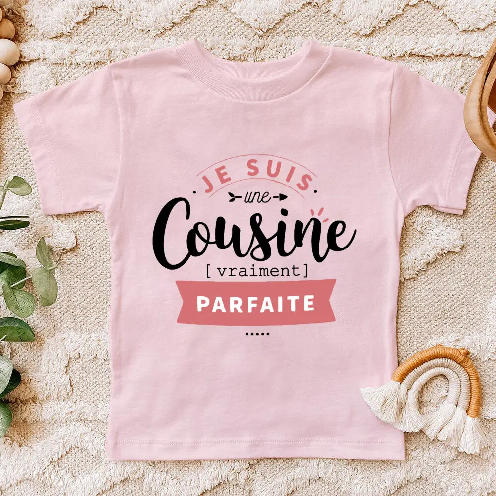 I Am A Truly Perfect Cousin French Print Kids Shirts Boys Girls Short Sleeve T-shirt Tee Cousins Clothes Child Casual Top Outfit - imagen 4
