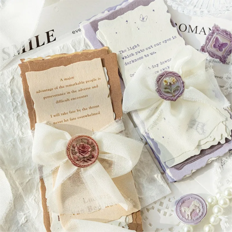 1 hoja de pegatinas de sello de cera, pegatinas autoadhesivas 3D, suministros de Collage DIY, decoración creativa, papelería, pegatinas estéticas de sellado - imagen 4