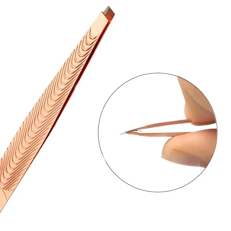 Pinzas profesionales para cejas y pestañas – Maquillaje facial - imagen 2