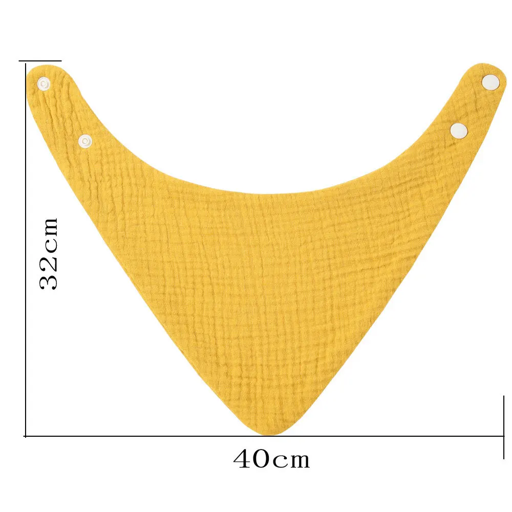 Baberos para bebé de 3 uds., Baberos suaves, absorbentes para babar y comer con cierre de botón, colores mezclados, ideales para bebés y niños pequeños, Baberos sólidos - imagen 5