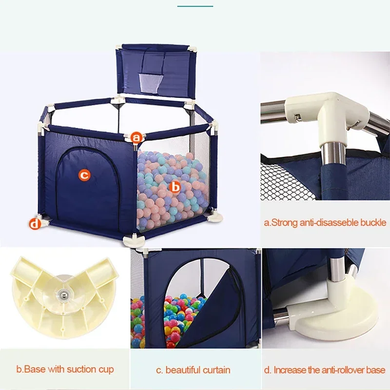 IMBABY Valla de actividades hexagonal para bebé – Parque infantil - imagen 3