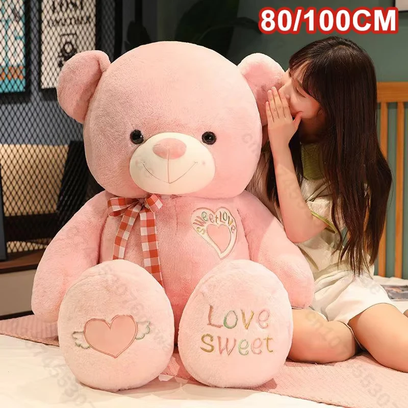 Oso de peluche grande de abrazo suave XXL para niños – Cojín animal