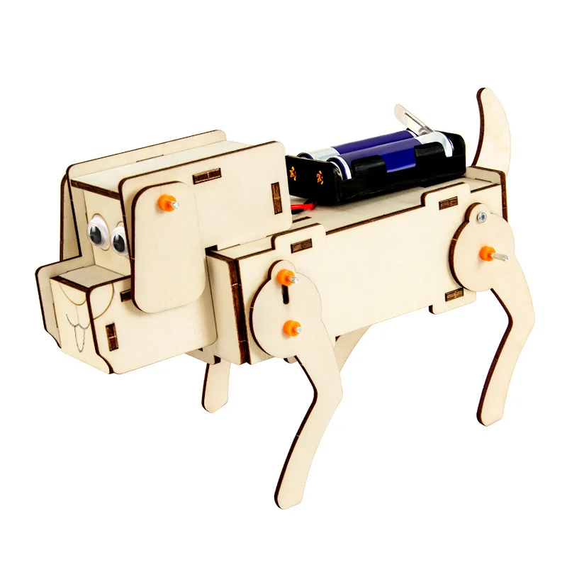 Kit de bricolaje de perro mecánico con Control de voz creativo, juguete educativo de experimentos científicos, juguetes de ensamblaje artesanales de vapor para regalo de niños - imagen 4