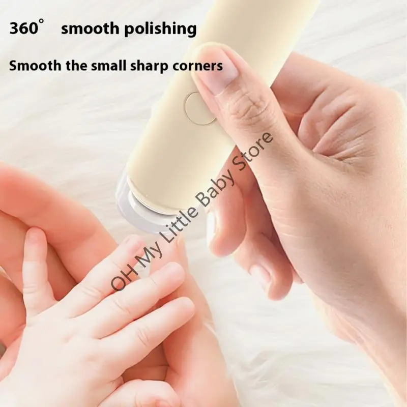 Cortauñas eléctrico de dibujos animados para bebé, herramienta pulidora de uñas para chico, Kit de cuidado para bebé, juego de manicura, cortaúñas fácil de recortar para recién nacido - imagen 5