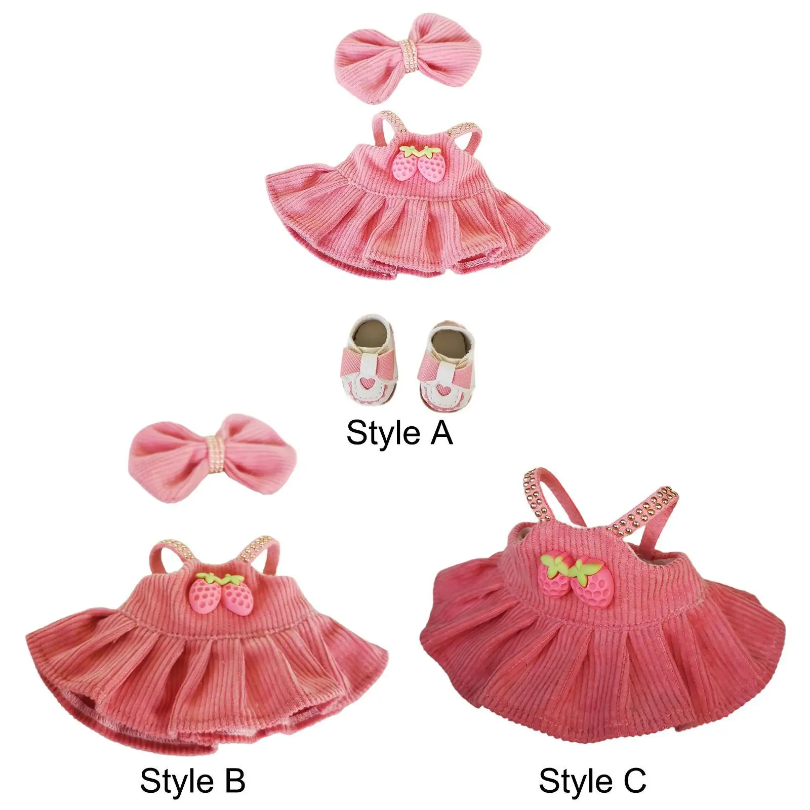 Doll Clothes Set Fashion Dolls Dress Suit Costume Accessory Shoes for 17cm Dolls Dress up Thanksgiving Gifts Birthday Gifts