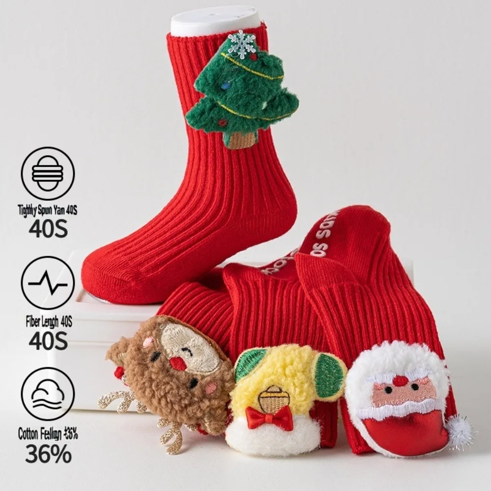 Calcetines navideños para niños – Papá Noel, reno y muñeco de nieve - imagen 3