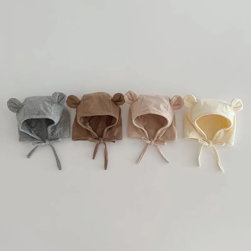 Gorro de fotografía de oso de dibujos animados para recién nacido, gorro con orejas de oso de Animal bonito, gorro para bebé, accesorios de fotografía de algodón suave para niños pequeños, 1 unidad - imagen 5